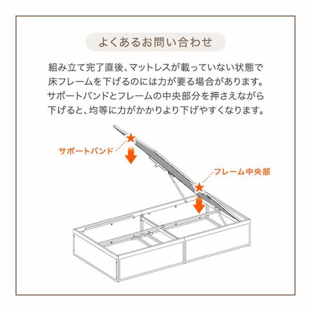 跳ね上げ収納ベッド セミダブル 大容量 2コンセント 宮棚 収納ベッド ガス圧 跳ね上げ ベッド 跳ね上げ式ベッド スチールベッド リフトア