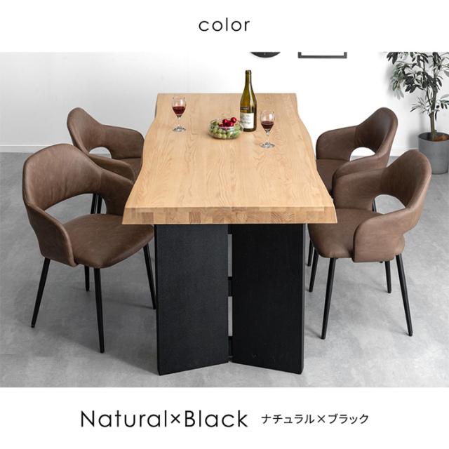 ダイニングテーブル 単品 4人掛け 160 × 80 天然木 アッシュ パネル脚 長方形 ダイニング テーブル ダイニングテーブル 食卓テーブル 食卓 幅160 160cm 4人 4人用 木製 モルタル 調 【超大型】【後払/時間指定NG】_10