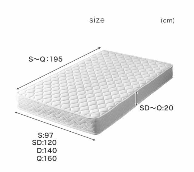シングルベッド マットレス付き すのこベッド 宮棚&2口 シングルベッド マットレス付き すのこベッド 宮棚&2口