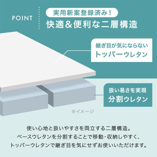 もはや、布団。超極厚100mm カバーリングラグ 3畳 200×240cm 洗える ラグマット ラグ マット 高反発ラグ カバー付き カバーリング カーペット 絨毯 厚手 極厚 高反発 防音 抗菌 防臭 防ダニ おしゃれ_14