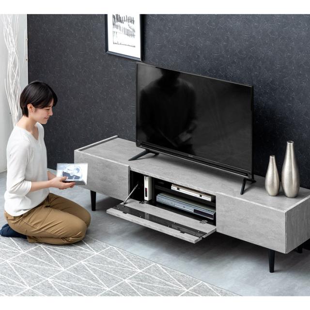 ストーン調 テレビ台 160cm 完成品 テレビボード TV台 ローボード TV