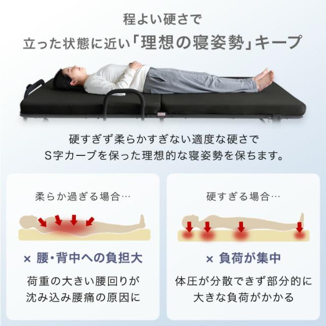 高反発 マットレス付き 折りたたみ ベッド セミシングル 洗える カバー 14段 リクライニング 折り畳み 折りたたみベッド 折り畳みベッド 介護ベッド 簡易ベッド リクライニングベッド キャスター 頑丈 コンパクト_8