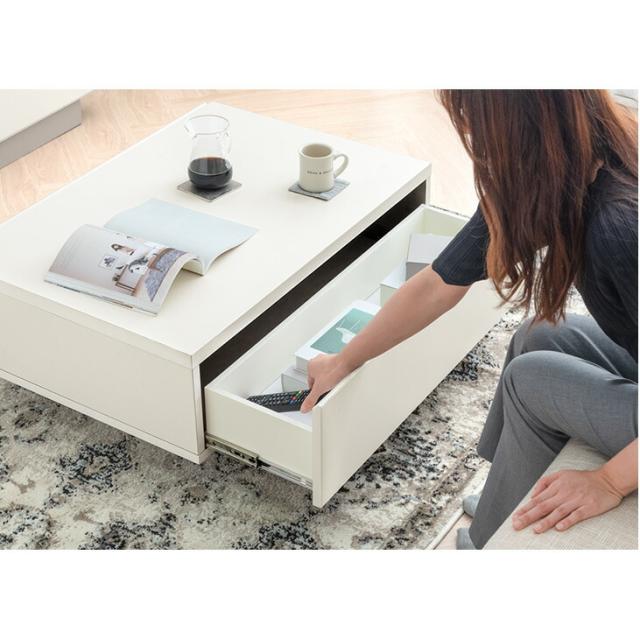 【正午〜P5%還元】 引き出し付き センターテーブル 日本製 完成品 90cm テーブル ローテーブル リビングテーブル リビング 机 収納 四角 長方形 引き出し 大きめ 北欧 シンプル モダン ナチュラル 韓国 風 白 ホワイト 90 木製 木 おしゃれ かわいい 国産