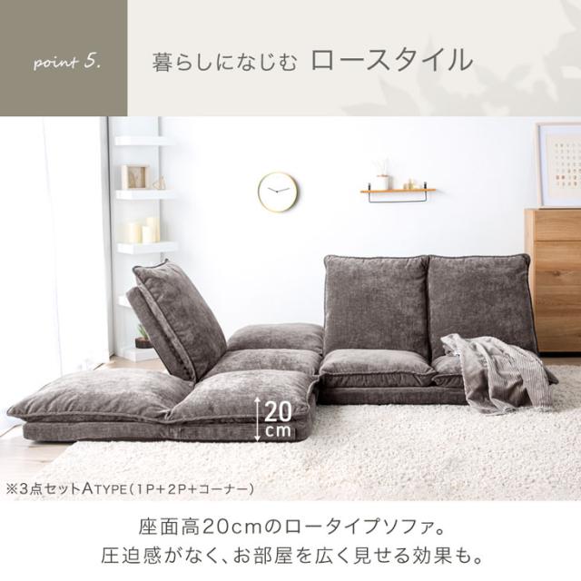 即納] ＼デイリーランキング1位／ ローソファー ハイバック 4点