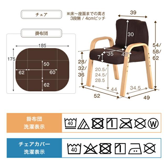 パーソナルコタツ　掛け布団　イス　3点セット　ナチュラル 楽天市場】【本日クーポン5%引】 パーソナルこたつ 3点セット