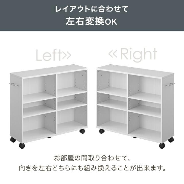 ホワイト収納棚 キャスター付き 押入れ収納 キャスター 付き 幅24 奥行78 大容量 木目調 石目調 可動棚