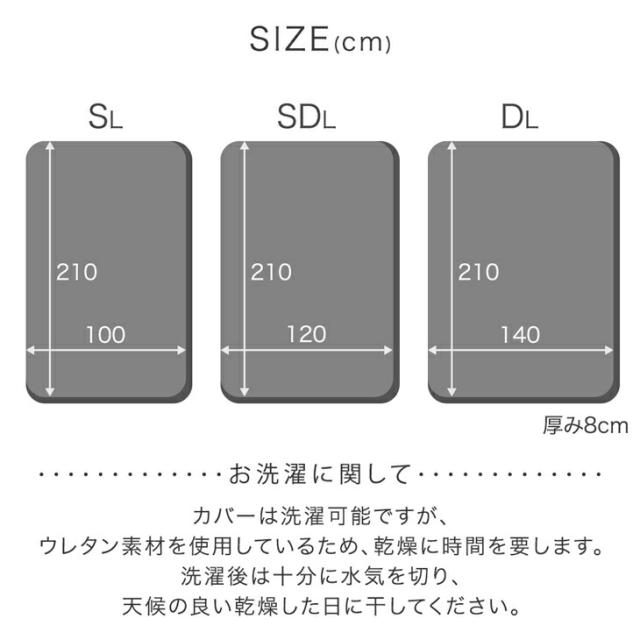 低反発 × 高反発 敷布団 厚さ 8cm 固綿 シングルロング 柔らかい 低反発 高反発マットレス マットレス ウレタンマット ウレタン マット 軽量 軽い 敷き布団 来客用_13