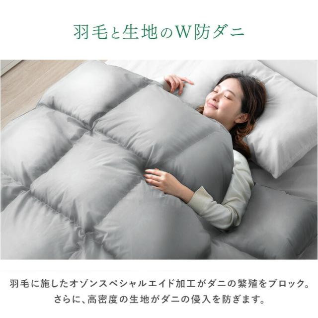 寝具 羽毛掛け布団 あったかい 抗菌 防臭 防ダニ 400dp 掛布団 ダウン