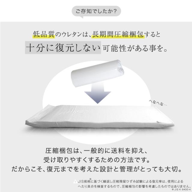 【10:00〜P5%還元】 国産 純高反発 マットレス セミダブル 10cm 一体型 高品質 硬め 150N 日本製 高反発 ウレタンマット ウレタン ベッドマットレス ベッドマット マット 折りたたみ 折り畳み 固め 厚め 厚手 ホワイト グレージュ グレー_13