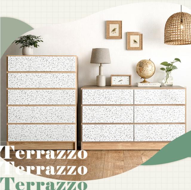 【大決算必要経費】 テラゾー柄 国産 用だんす Terrafurni -テラファニ- タンス 120糎 3段 為し遂げる品 抽き出し 納める 石目 肌理 肌理調 ローチェスト ハイチェスト 納める用だんす たんす 大収容能力 御召しもの納める 日本製 北欧 【超大型】【後払/第四次元決するNG】