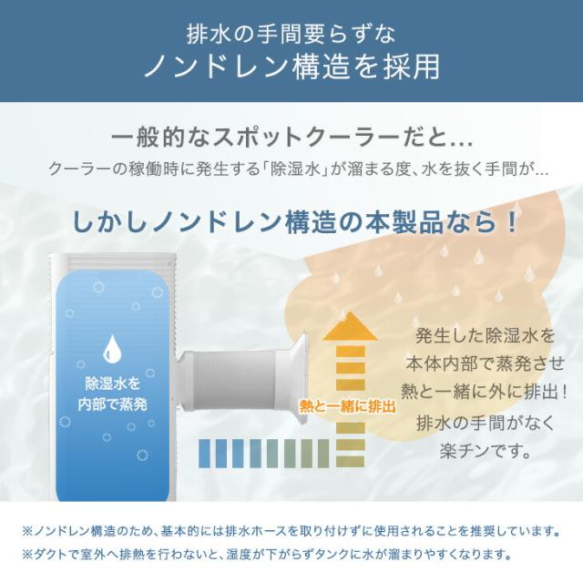 猛暑対応 パワフル冷風 スポットクーラー テラス窓パネル付 [2.3kW・25L/日] ノンドレン 家庭用 冷風機 スポットエアコン クーラー ポータブルクーラー ポータブルエアコン 窓用エアコン 移動式エアコン 工事不要 室内 床置き 熱中症対策_14