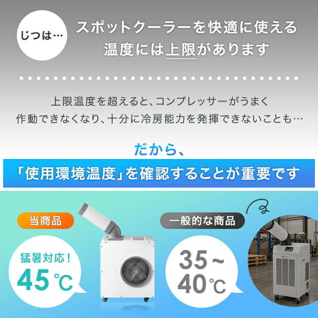 猛暑対応! 業務用 スポットクーラー 小型 リモコン付き 100v スポット