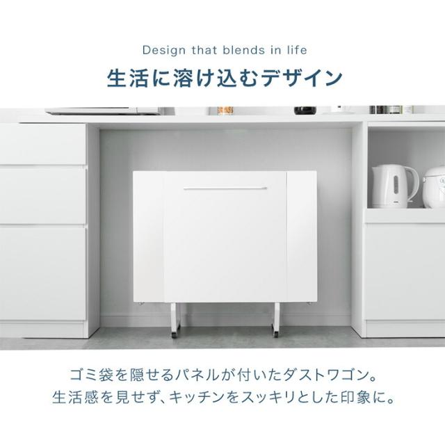 お掃除ロボット対応 拡張式 ダストワゴン フタ有 最大10分別 ゴミ箱 ごみ箱 分別ごみ箱 ゴミ袋スタンド ふた付き 蓋つき ワゴン 分別 ダストボックス 目隠し 拡張 キャスター付 レジ袋 ビニール袋 シンプル おしゃれ スリム 3分別_2