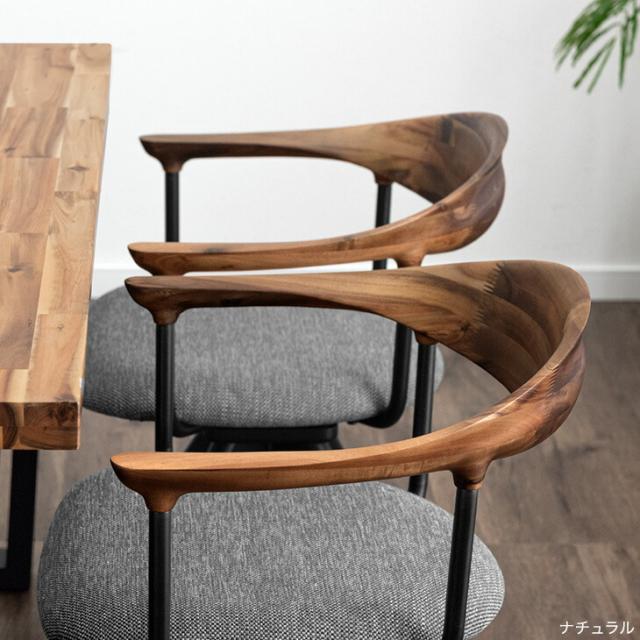 回転 ダイニングチェア 天然木 アカシア 1脚 回転式 ダイニング チェア