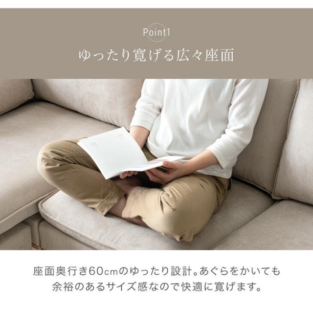 天然木 フレーム カウチソファ 洗える カバーリング 左右変換OK スチール脚 お掃除ロボ対応 カウチ ソファ ソファー コーナーソファ ロータイプ カバー 2人掛け 3人掛け 2人 3人 L字 おしゃれ 【超大型】【後払/時間指定NG】_6