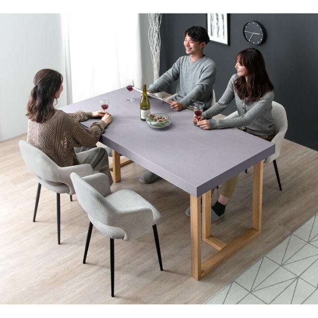 モルタル調 ダイニングテーブル 単品 4人掛け 160 × 80 ダイニング