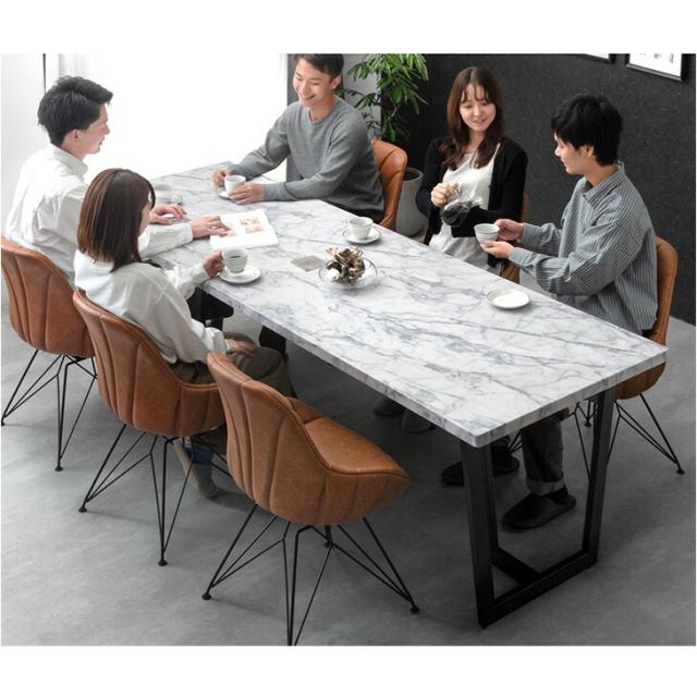 【搬入設置込】 幅240cm ダイニングテーブル 単品 8人掛け ストーン調 長方形 ダイニング テーブル 食卓テーブル 240 幅240 8人 8人掛 8人用 大きい 大きめ 大人数 大人数用 大理石調 【超大型】【後払/時間指定NG】_7