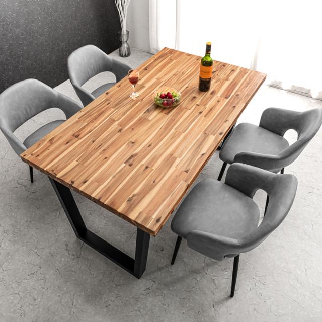 ダイニングテーブル 4人掛け 木製 140x80cm ダイニングテーブル 4人掛け 140 × 80 長方形 天然木 単品 4人 4人掛 4