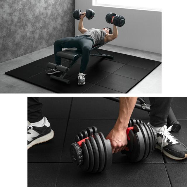 硬質 ゴムマット 硬度40mm 厚20枚 ジム トレーニングマット ゴムチップマット フロアマット 防水 防音 傷防止 頑丈 厚手 極厚 ラバーマット ジムマット マット 筋トレ 家トレ 宅トレ トレーニング エクササイズ 10時〜P5％還元】 【新発売プライス！11/30迄】 硬質 ゴムマット 硬度