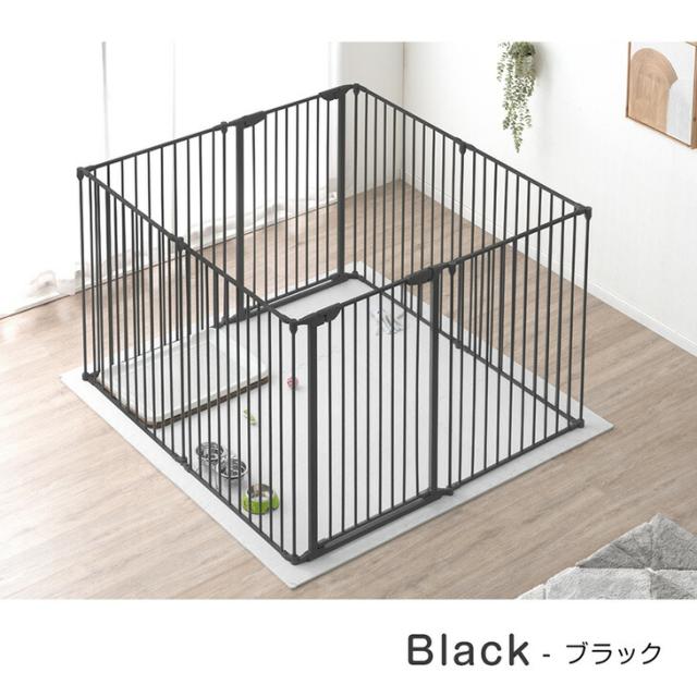 【10:00〜P5%還元】 大型犬対応 バリアフリー ペットサークル 高さ100cm 超ハイタイプ 2ドア 12枚セット 折りたたみ 扉 ドア付き 組み替え サークル ドッグサークル ゲージ ドッグゲージ 犬 犬用 中型犬 大型犬 大型 室内 拡張 おしゃれ_16