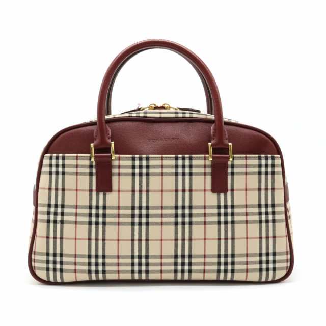 バッグ】BURBERRY バーバリー ノバチェック チャック柄 ハンドバッグ