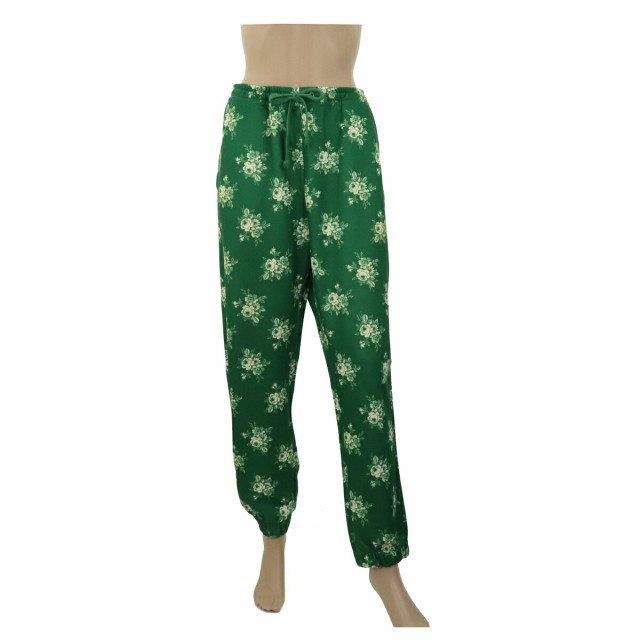 【アパレル】GUCCI グッチ 花柄 フローラル サイドライン ジョガーパンツ ジョギングパンツ ジャージ ポリエステル55% コットン45% 緑 #X|au PAY マーケット