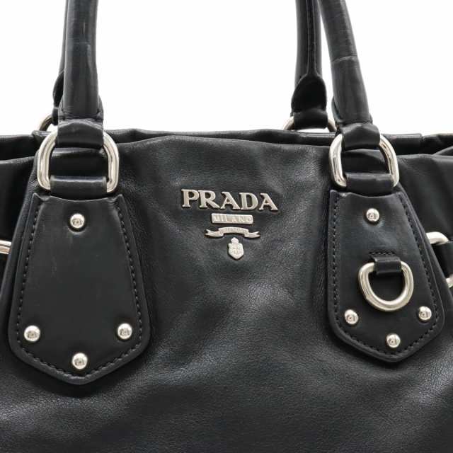 Prada プラダ ハンドバッグ ブラック シルバー NERO - トートバッグ