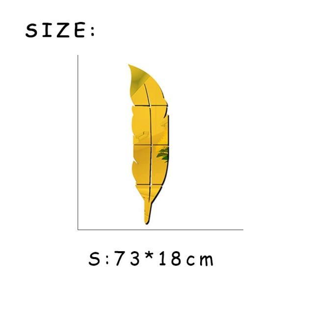 ミラーシール 鏡シール ウォールステッカー 壁紙 おしゃれ Diy 羽 葉っぱ 銀色 シルバー Sサイズの通販はau Pay マーケット Ss Deco