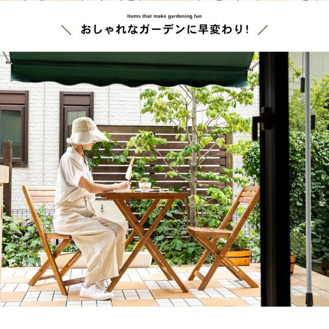 テーブルチェアセット　ＡＴＣＳ１０−０３９３ ナチュラルテーブル：約幅６０×奥行６０×高さ７４ｃｍ コーナンオリジナル_1