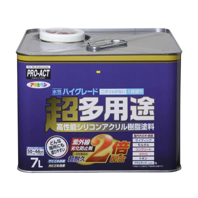 アサヒペン　水性多用途ＨＧ　７Ｌ　ミルキーホワイト 約幅240×奥行240×高さ175ｍｍの通販は