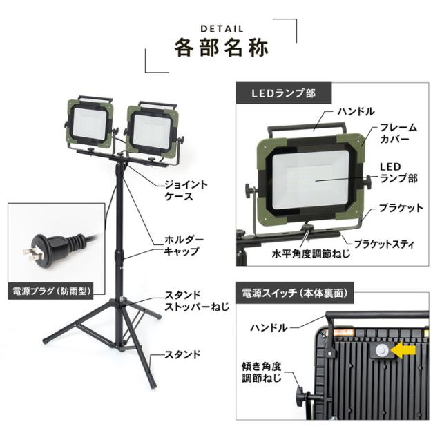 LEDワークライト60W×2灯 WLT−060LWKN コーナン 