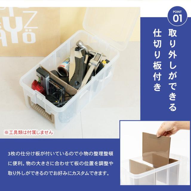 ハンドル付き深型パーツケース ハーフ LFX−KB−9689