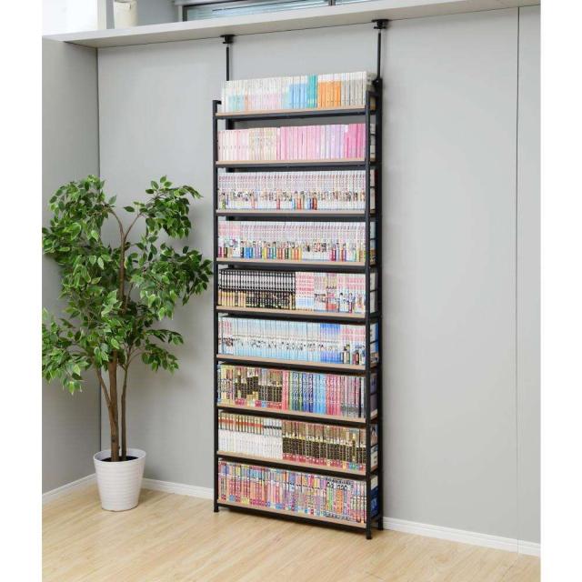 山善　突っ張りラックスリム　ＲＴＲＳ−８０１５（ＯＡＫ／ＳＢＫ） オークサンドブラック 27,280円