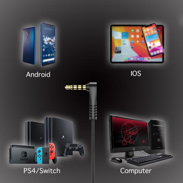 イヤホン イヤフォン ゲーミング マイク Switch Ps4 Android Iphone スイッチ アンドロイド アイフォン ダブルマイク ヘッドセット 4極の通販はau Pay マーケット フォレストサン Au Pay マーケット店