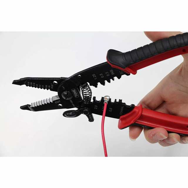 トネ(TONE) 電工ペンチ CMP-200 レッド 安心の国内正規品 花・ガーデン・DIY工具