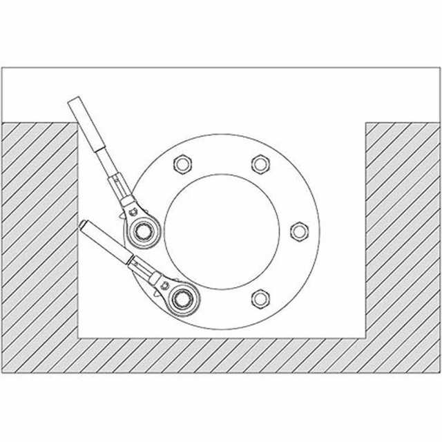 トップ工業(TOP) 本管レンチ 伸縮形 19x24mm 全長245~300mm RM-19x24LH