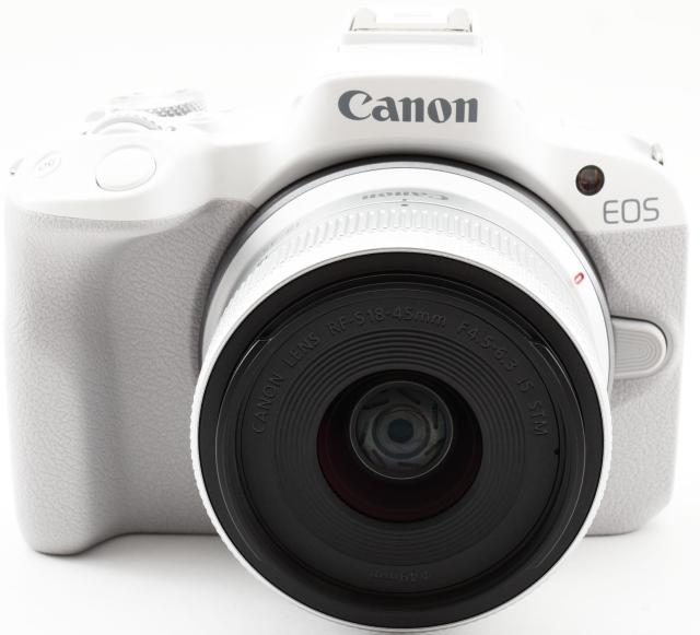 キヤノン ミラーレス CANON EOS R50 レンズキット ホワイト 未使用品 新品SDカード付き 届いてすぐに使える Wi-Fi Bluetooth 4K対応 長期保証_1