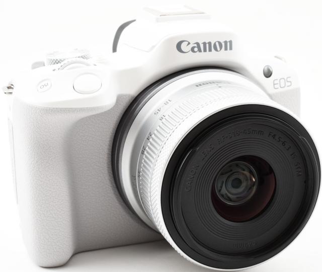 キヤノン ミラーレス CANON EOS R50 レンズキット ホワイト 未使用品 新品SDカード付き 届いてすぐに使える Wi-Fi Bluetooth 4K対応 長期保証_2