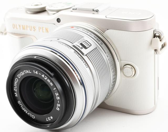 オリンパス ミラーレス OLYMPUS PEN E-PL10 レンズキット ホワイト 中古 Wi-Fi搭載 新品SDカード＆ ボディジャケット付き 届いてすぐに使える スマホに送れる 長期保証
