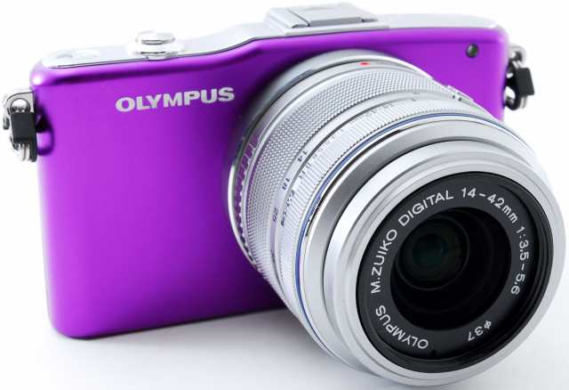 オリンパス ミラーレス OLYMPUS PEN mini E-PM1 レンズキット パープル