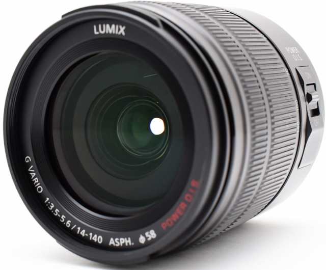 パナソニック 交換レンズ Panasonic LUMIX G VARIO 14-140mm/F3.5-5.6 ASPH./POWER O.I.S. ブラック H-FS14140-K 中古 保証 美品