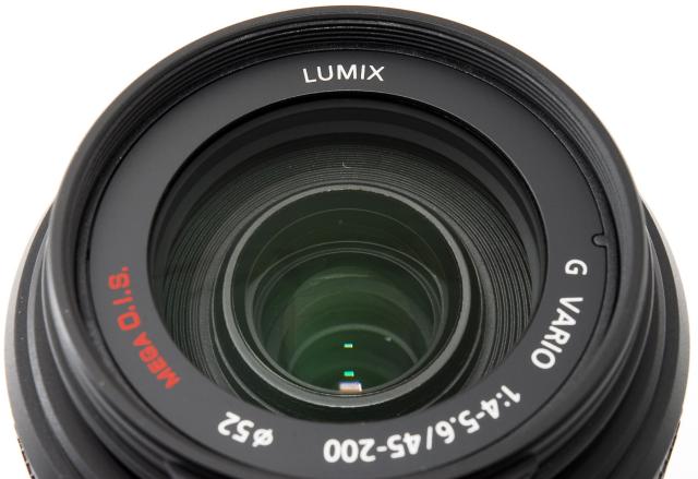 パナソニック 望遠レンズ Panasonic LUMIX G VARIO 45-200mm F4.0-5.6 MEGA O.I.S. 中古 レンズフード ＆レンズポーチ付き 長期保証