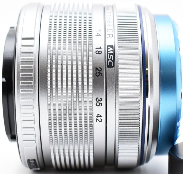 オリンパス 標準レンズ OLYMPUS M.ZUIKO DIGITAL 14-42mm F3.5-5.6 II R シルバー 未使用 保証_7