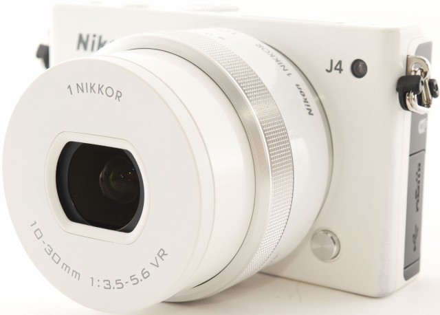 ニコン ミラーレス Nikon 1 J4 レンズキット ホワイト 中古 Wi-Fi搭載 メモリーカード付き 届いてすぐに使える