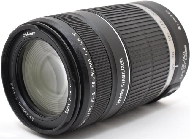 キヤノン 望遠レンズ CANON EF-S 55-250mm F4-5.6 IS APS-C対応 未使用品 手振れ補正 長期保証