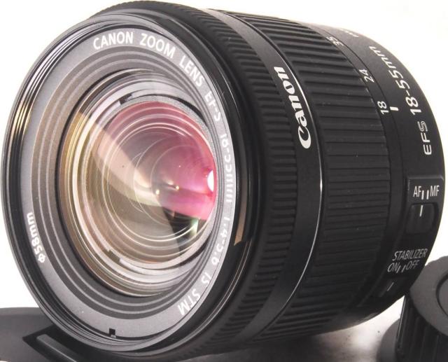 キヤノン CANON 標準ズームレンズ EF-S 18-55mm F4-5.6 IS STM APS-C専用 中古 保証