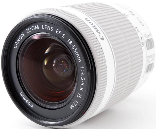 Canon EF-S 18-55mm レンズ 白 キヤノン（Canon） Canon EF-S 18-55mm F/4-5.6 IS STM シルバー 美品