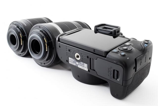 Canon キヤノン EOS Kiss X10 ダブルズームキット 新品SD32GB付き 中古