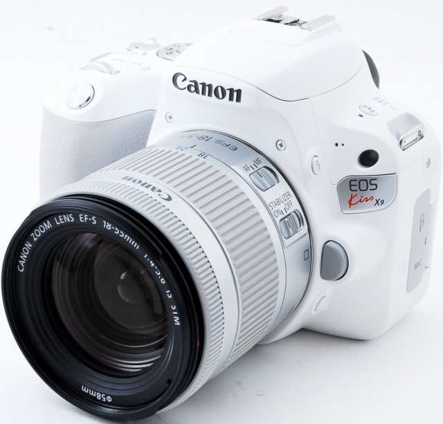 キヤノン デジタル一眼 CANON EOS Kiss X9 レンズキット ホワイト 中古 Wi-Fi搭載 新品SDカード付き 美品