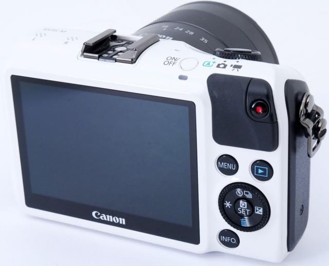 キヤノン ミラーレス CANON EOS M ホワイト レンズキット 中古 新品SD  